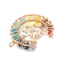 Colgantes de luna con 7 chakra&nbsp;PALLOY-TA00401-01