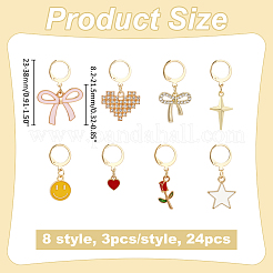 24 Stück Schuh-Charms aus Emaille in 8 Stilen&nbsp;HJEW-ME00075