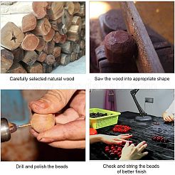 Des perles en bois naturel&nbsp;WOOD-OC0001-07A