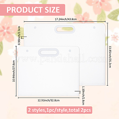 2 pochette à documents en plastique PP de 2 styles&nbsp;AJEW-FH0005-86A