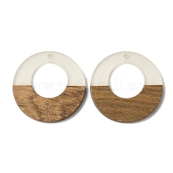 Ciondolo luminoso in legno scuro e resina&nbsp;WOOD-H104-07