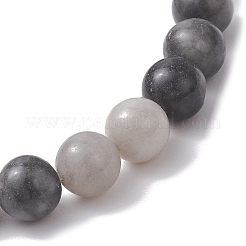 Bracelets extensibles en perles rondes naturelles d'œil de faucon pour femmes&nbsp;BJEW-JB12733
