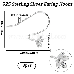 8 Stück 925 Ohrringhaken aus Sterlingsilber&nbsp;FIND-BBC0002-67