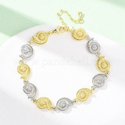 Bracciali a catena in ottone per donna&nbsp;BJEW-G762-01GP-01