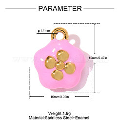304 Edelstahl-Emaille-Anhänger&nbsp;STAS-OY011-81G
