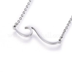 Collane con ciondolo in acciaio inossidabile 304&nbsp;NJEW-H491-17