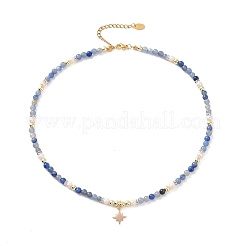 Armband und Halskette mit Sternenanhänger aus Messing&nbsp;SJEW-JS01268