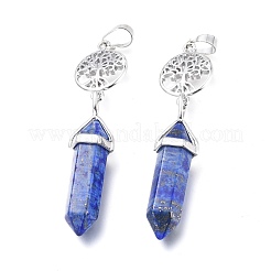Natürlich gefärbte Lapislazuli-Anhänger mit großen Spitzen&nbsp;G-D0021-01P-10