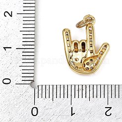 Colgante micropavé cubic zirconia de latón&nbsp;KK-S526-14G-C