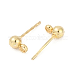 Ohrstecker-Beschläge mit Kugelkopf aus Edelstahl 304&nbsp;STAS-Z035-01G-H