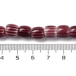 Colliers de perles chevron en fil de verre filé à la main&nbsp;X-LAMP-K041-01B-02