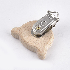 Pinzas porta chupetes de madera de haya&nbsp;WOOD-T015-02