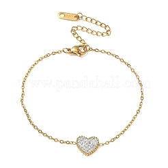 Valentinstag-Armbänder aus Edelstahl 304 mit Strassherzen&nbsp;SA-CBA5F76-04G