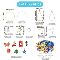DIY-Set zur Herstellung baumelnder Ohrringe aus Emaille und Acryl&nbsp;DIY-SP0001-18