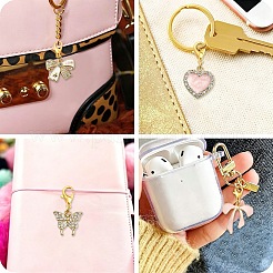 10 pieza de 10 estilos de aleación de esmalte y decoraciones colgantes de rhinestone&nbsp;HJEW-YW00505