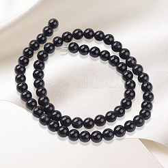 60 Stück natürliche schwarze Onyxperlen&nbsp;G-SC0003-58