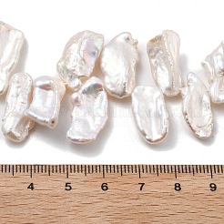 Natürliche Barock Keshi Perlen Stränge&nbsp;PEAR-P064-02G-03C