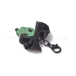 Décorations pendentifs tête de mort turquoise synthétique&nbsp;HJEW-JM04344