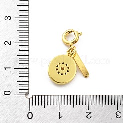 Pendentif décoratif en forme de fruits en laiton émaillé&nbsp;LS-HJEW-P020-01D-G
