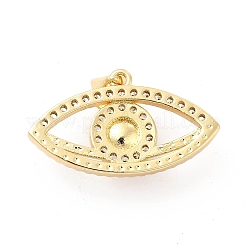 Pendenti in zirconi cubici trasparenti in micro pavè di ottone&nbsp;KK-M235-13G