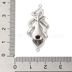 Messing Micro Pave klare Zirkonia Falte über Verschlüsse&nbsp;KK-S382-09P