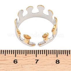 Anelli aperti con polsino in acciaio inossidabile 304&nbsp;RJEW-Z138-01GP-01