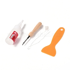 Kits d'aiguille de poinçon de tapis de tasse de coton de modèle de pêche de bricolage&nbsp;DIY-K032-39