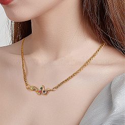 5 pièces connecteurs de liens en laiton micro pavé de zircone cubique&nbsp;ZIRC-SZ0002-80G