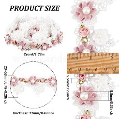 Bordure en dentelle de polyester brodée&nbsp;DIY-WH0292-80