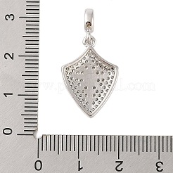 Ciondoli in ottone con placcatura a cremagliera con micro pavé di zirconi chiari&nbsp;X-KK-S380-37D-P