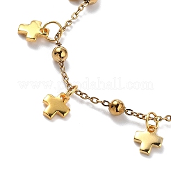 Bracelets à breloques en acier inoxydable 304 avec croix&nbsp;BJEW-JB11697