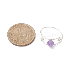 7 stücke 7 arten chakra runde natürliche & synthetische edelstein finger ringe&nbsp;RJEW-JR00747