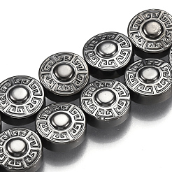 Electroplate non magnetici ematite sintetico fili di perline&nbsp;G-T061-184