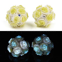 Acryl handgefertigte leuchtende Polymer Clay Strassperlen&nbsp;CLAY-H003-07