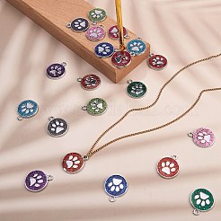 20pcs 10 Farben Emaille Charms&nbsp;ENAM-SZ0001-95
