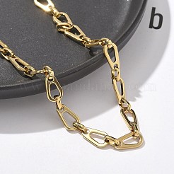 Colliers à maillons en forme de larme en acier inoxydable 304 pour femmes&nbsp;NJEW-R012-02G