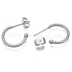 Orecchini a bottone in acciaio chirurgico inossidabile 316 anti-ossidazione&nbsp;EJEW-N097-077P
