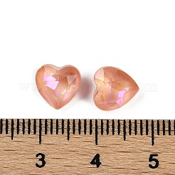 Cabochons en verre avec strass de dos avec point&nbsp;GGLA-S003-02C