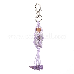 Bouteille de souhait en verre à l'intérieur de la pochette à puces de pierres précieuses chakra&nbsp;HJEW-JM01910