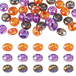 36 stücke 3 arten backen farbe transparent glas europäischen perlen&nbsp;GPDL-TA0001-07