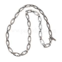 Colliers à maillons croisés en acier inoxydable 304 pour femmes et hommes&nbsp;NJEW-JN05431-02