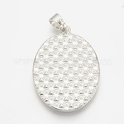 Aluminium-Anhänger Fassungen für Cabochons&nbsp;PALLOY-S108-01P