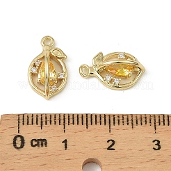 Pendentifs avec zircon cubiques à micro-pavés en laiton&nbsp;LS-KK-C107-05G