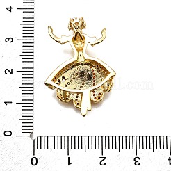 Cremagliera placcatura micro ottone spianare pendenti zirconi&nbsp;KK-D343-14G-A