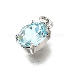 Charms de vidrio de latón&nbsp;KK-V011-33P