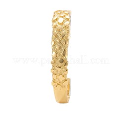 Bracelets manchettes ouvertes en laiton texturé pour femmes&nbsp;WGE2CBB-01