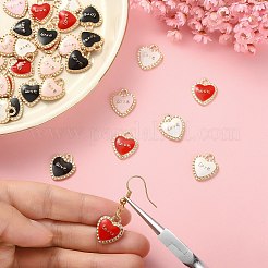 40pcs 4 colgantes de esmalte de aleación de colores&nbsp;ENAM-CJ0003-65
