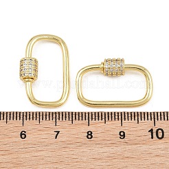 Messing Micro Pave Zirkonia Schraube Karabiner Schloss Charms&nbsp;FIND-WH0518-96A-G