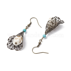 Turchese sintetico orecchini pendenti&nbsp;EJEW-JE05793