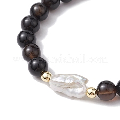8 mm runde Stretch-Armbänder mit gemischten Edelsteinperlen&nbsp;BJEW-JB10309